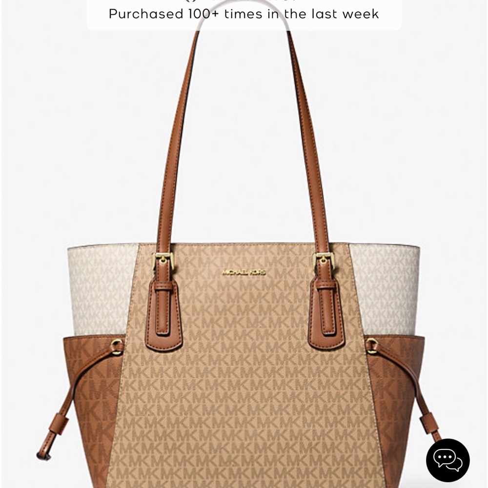 Michael Kors Brown and Cream Signature Tote